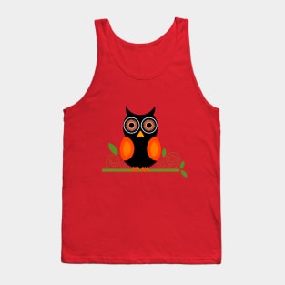 Owl on red Tank Top